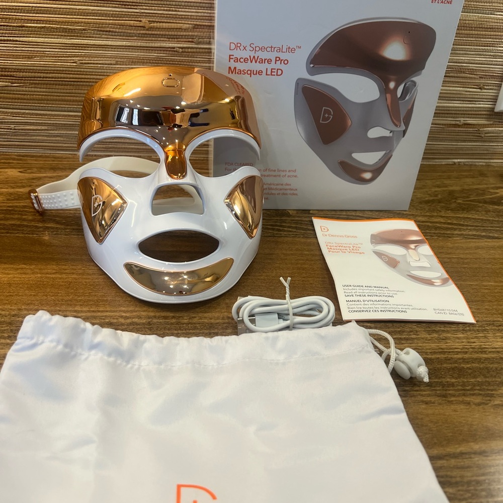 SpectraLite FaceWare Pro LED Mask - White and Gold